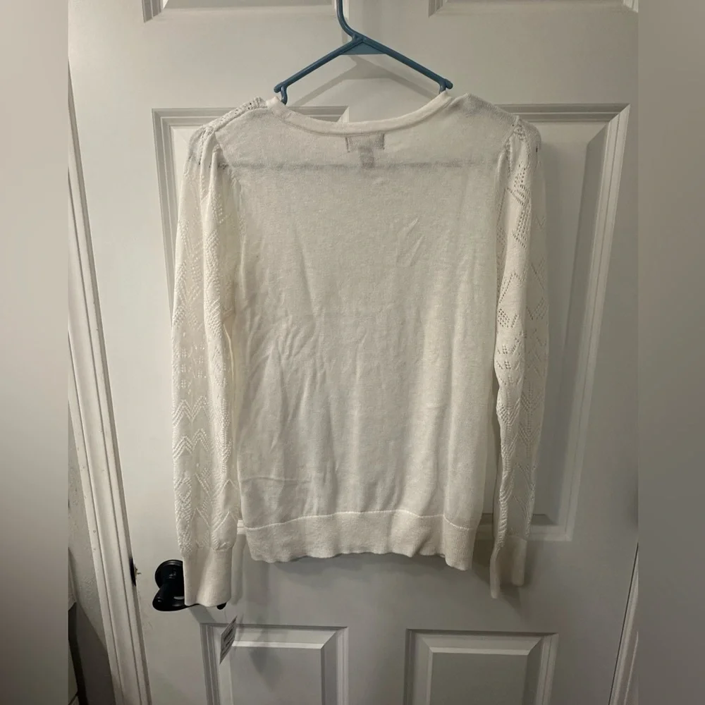 Style & Co. Crew Neck Sweater with Textured Stripes - Picture 2 of 4